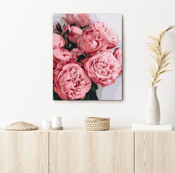 Картина по номерам «Пионовидные розы»: Фото