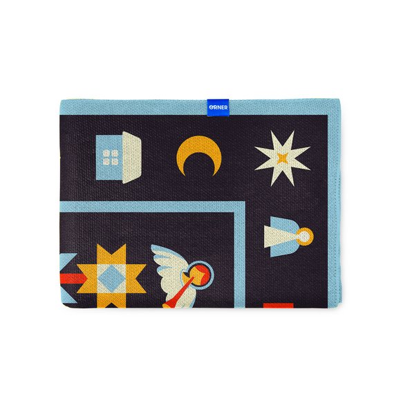 Blanket "Festive" 130х170 cm blue: Photo