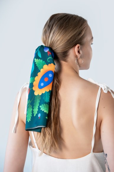 Платок «Изумрудный сад»: Фото
