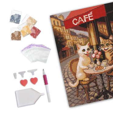 Diamond mosaic Cat Café: photo 2 - ORNER