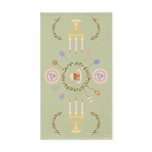 Рушник «Великодній вінок» зелений 40х70: Фото