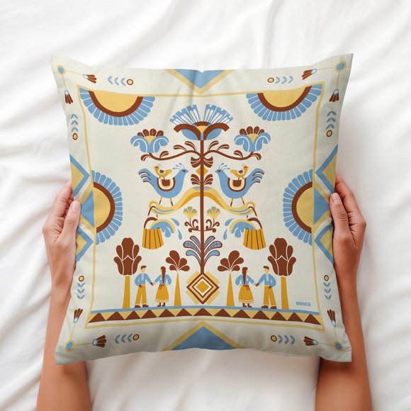 Подушка «Дерево роду» світла: Фото