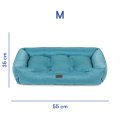 Лежак Класичний для собак бірюзовий M: Фото