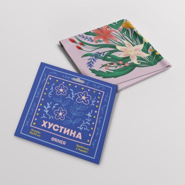 Платок «Весенний букет» розовый: Фото - ORNER