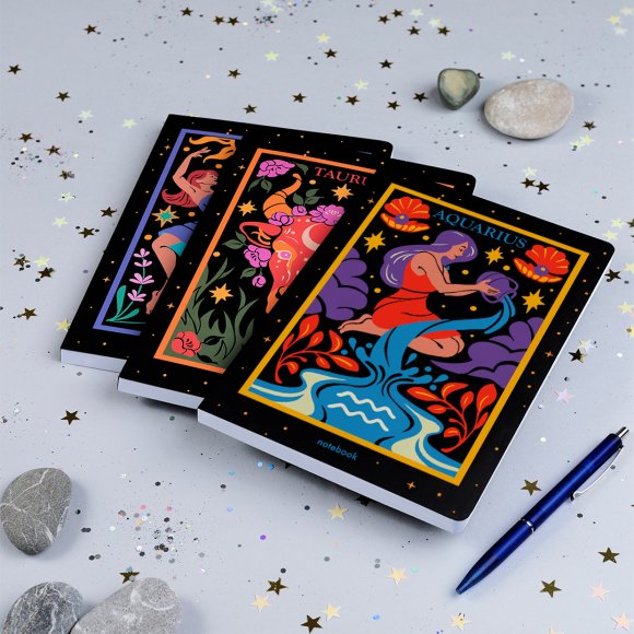 Dotted notebook Zodiac sign — Aquariu: Photo