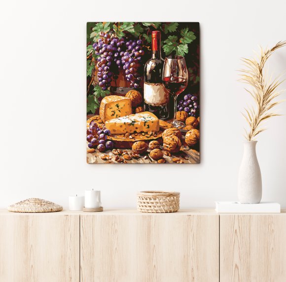 Картина за номерами «Вино й сир»: Фото