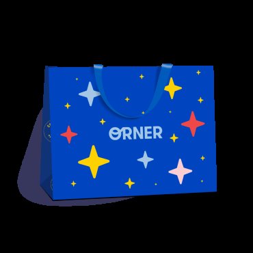 Средний подарочный пакет 36*28*15 см: фото - ORNER