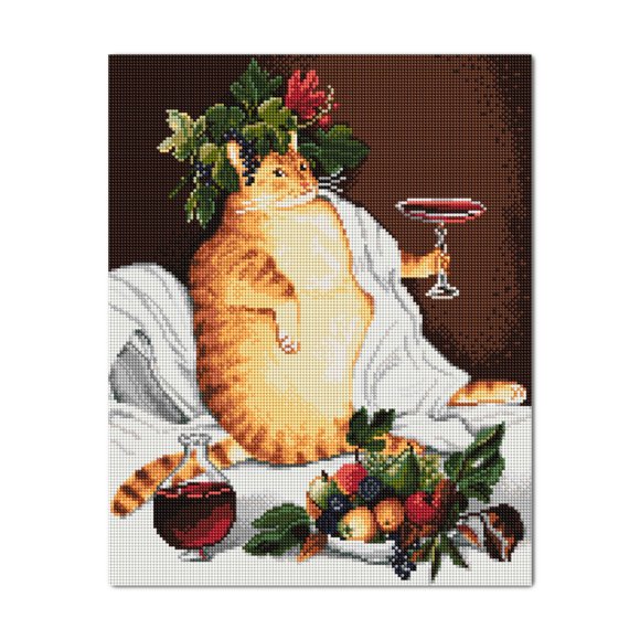 Алмазная мозаика «Кот-гедонист»: Фото