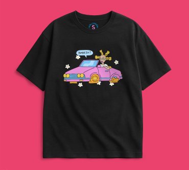 Oversized T-shirt ORNER x Maliunok I’ll Figure It Out black: photo 2 - ORNER