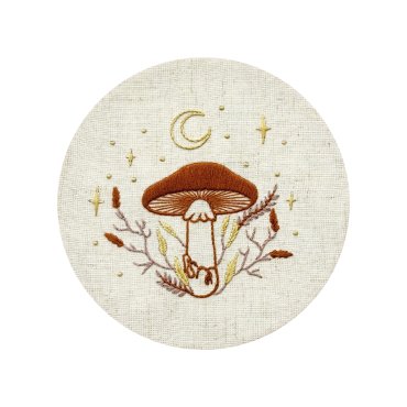 Embroidery kit Ø160 mm Magic forest beige: photo - ORNER