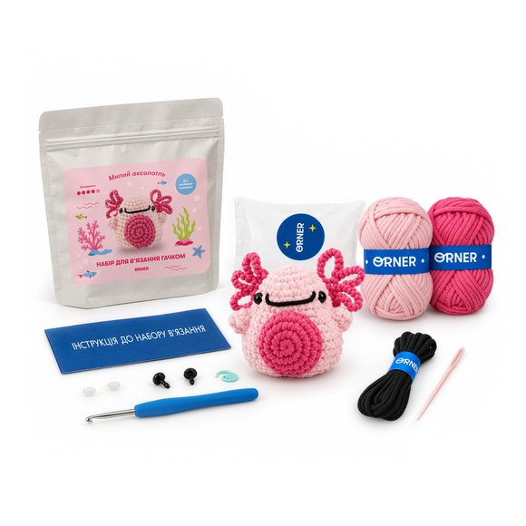 Crochet kit "Axolotl": Photo