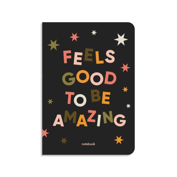 Блокнот в клетку Feels Good черный: Фото