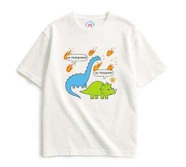 Oversized T-shirt ORNER x Maliunok “Don’t Worry” dairy: photo - ORNER