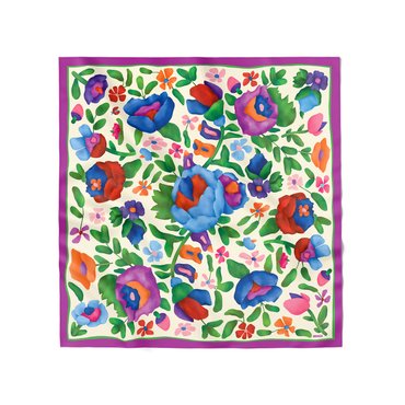 Scarf Flowers 85х85 cm: photo - ORNER