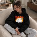 Oversized hoodie ORNER x MALIUNOK "Annoyed" black: Photo 5