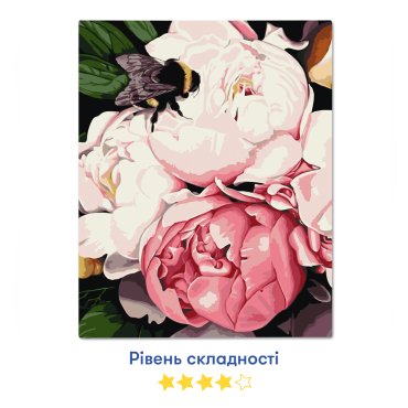 Картина по номерам ORNER x Osmolovska «Пчела и пионы»: Фото - ORNER