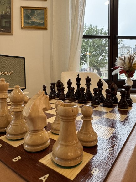 Wooden chess brown: Photo