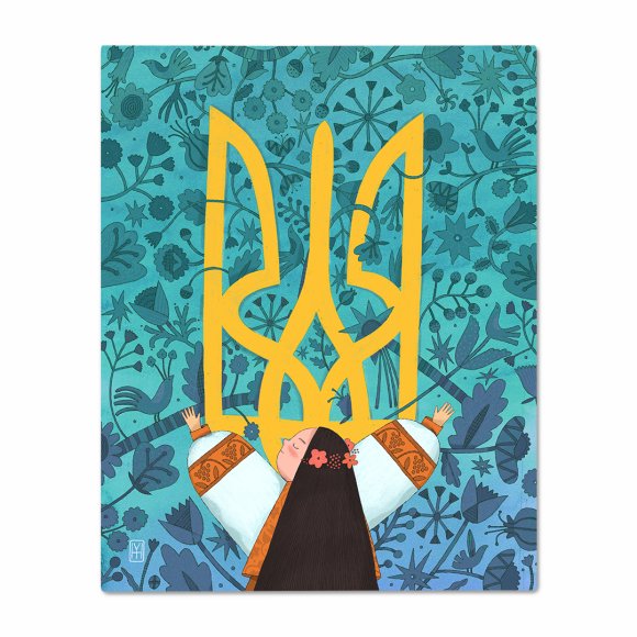 Картина по номерам ORNER x Євгенія Гайдамака «Украина в объятиях»: Фото