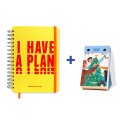 Set of Big planner I HAVE A PLAN yellow and Calendar Happy 2021: Photo