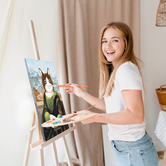 Картина по номерам ORNER x InnaRuda «Кото Лиза»: Фото