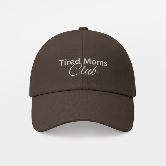 Кепка «Tired Moms Club» коричневая: Фото