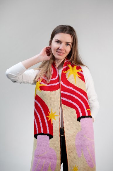 Scarf "Come, I'll hug you" light: Photo