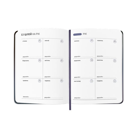 Планер-щоденник «Мій серйозний рік» синій: Фото