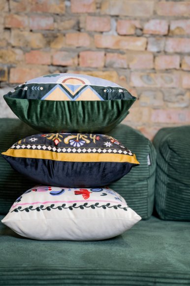 Подушка «Дерево рода» голубая: Фото