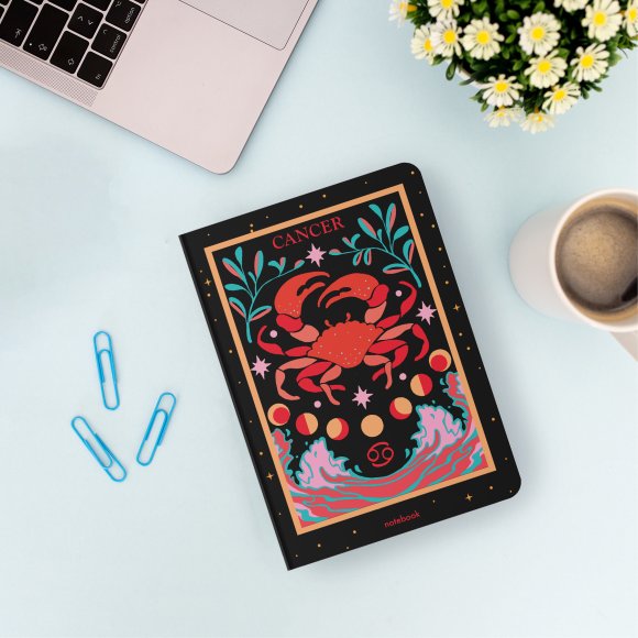 Dotted notebook Zodiac sign — Cancer: Photo