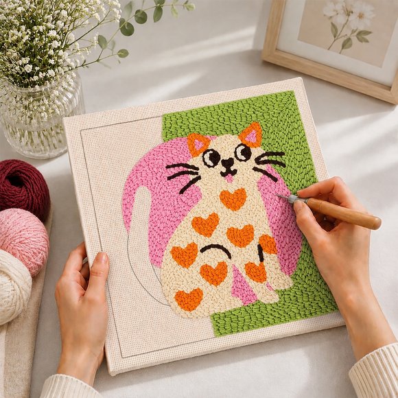 Punch needle kit "Favorite Cat": Photo