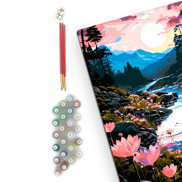 Картина по номерам «Лотосы»: Фото