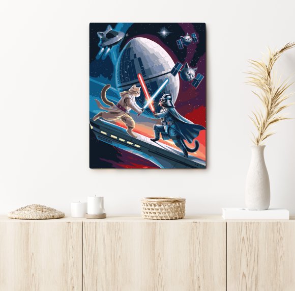 Картина по номерам «Кошачьи войны»: Фото