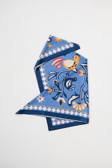 Scarf "Tree of Life" blue: Photo