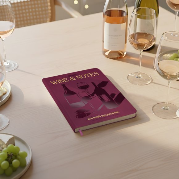 Винный дневник «Мои винные заметки» бордовый: Фото