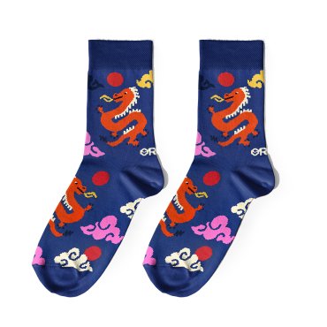 Socks Asian Motifs blue: photo - ORNER