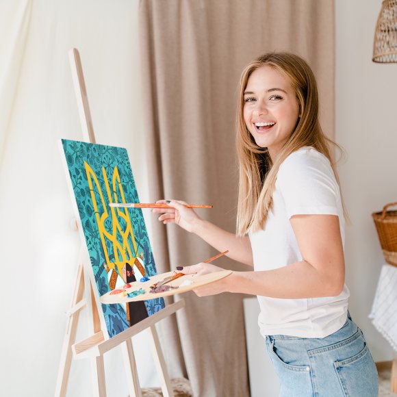 Картина по номерам ORNER x Євгенія Гайдамака «Украина в объятиях»: Фото