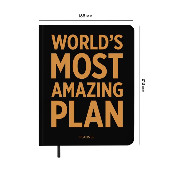 Планер «WORLD'S MOST AMAZING PLAN» черный: Фото