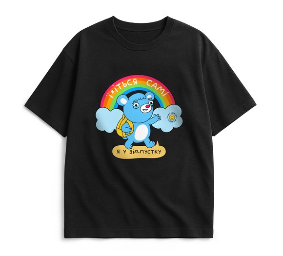 Oversized T-shirt ORNER x Maliunok "Vacation" black: Photo