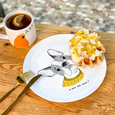 Тарелка «Французский бульдог»: Фото - ORNER