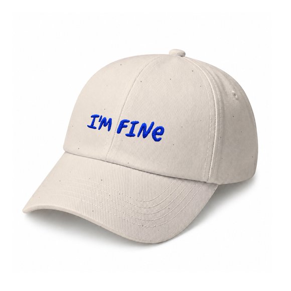 Cap "I’m fine" beige: Photo