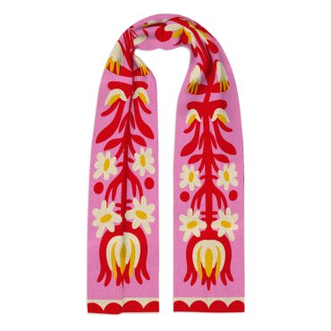 Scarf Vytynanky pink: photo - ORNER
