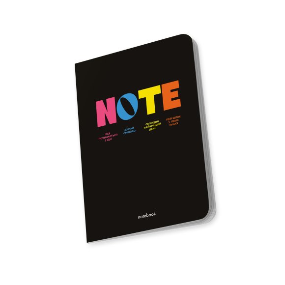Plaid notebook "NOTE" black: Photo