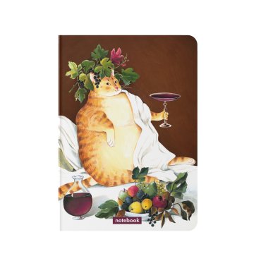 Блокнот в клетку ORNER x InnaRuda «Кот-гедонист»: фото - ORNER