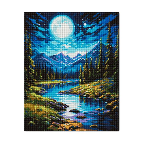 Diamond mosaic "Mountain river. Landscape": Photo