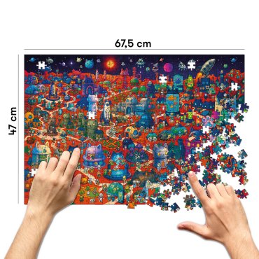 Puzzle Cat City on Mars 1000 pieces: photo 2 - ORNER