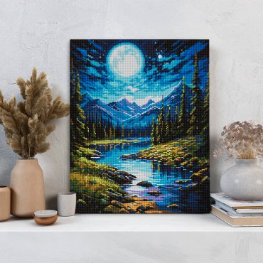 Алмазная мозаика «Горная река. Пейзаж»: Фото - ORNER