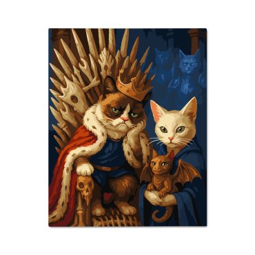 Paint by numbers Cat of Thrones: photo - ORNER