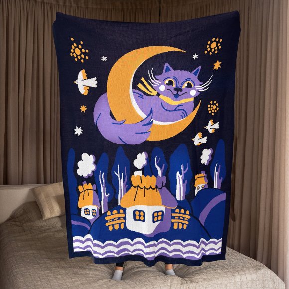 Плед «Колыбельная» синий: Фото