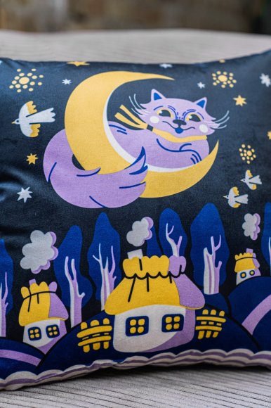 Подушка «Колыбельная» синяя: Фото