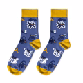 Шкарпетки «Котики і символи удачі» сині
